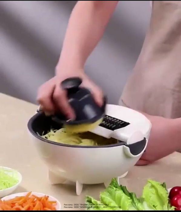 Кухонный инструмент вращающаяся овощерезка