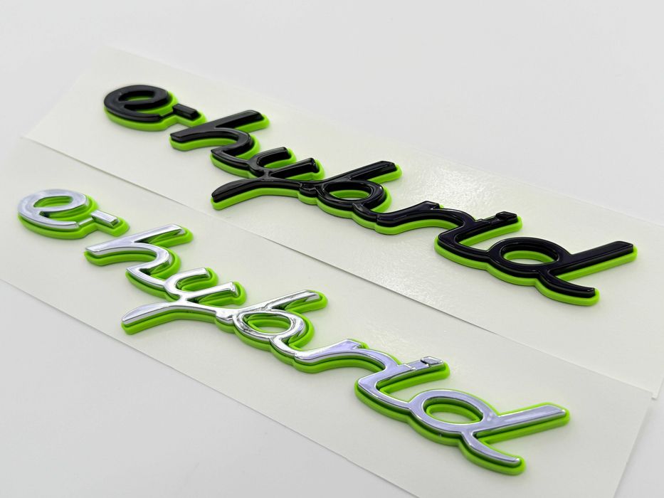 Emblema Compatibila PORSCHE E-Hybrid negru