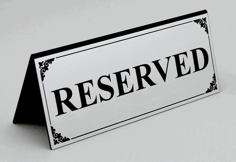 Резерв Кувертка Холдер Таблички