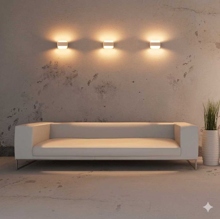 Kanlux 4 бр нови стенни аплици, бял алуминий