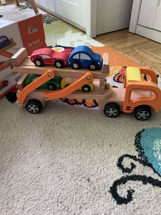 Писта за спускане Джунгла и дървен автовоз- Viga toys