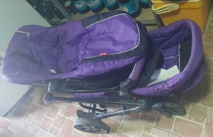 Carucior mov 2 in 1 + Landou, Scoica auto, Invelitoare iarna 4 roti, Carucior negru inox invelitoare iarna 3 roti, Carucior bleu verzui pliabil 4 roti