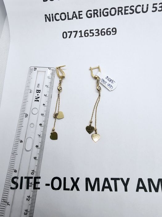 Vand cercei din aur 14 k 3.85 g cod 276