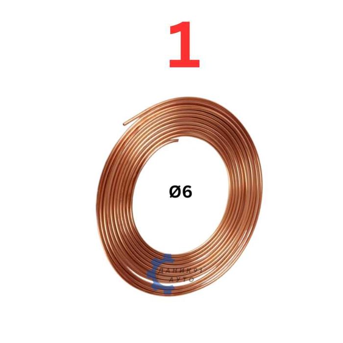 Спирачна тръба медна Ф6