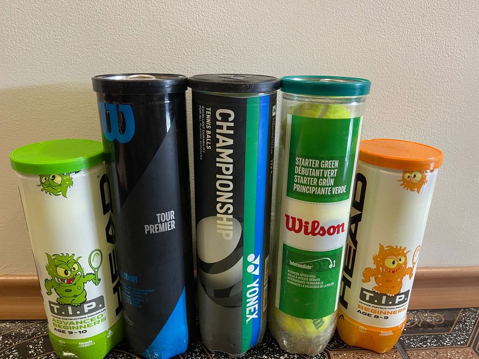 Топки за тенис на корт. Wilson, Yonex, Head(детски)