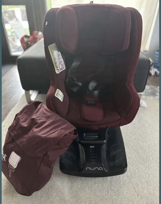 Scaun auto pentru copii Nuna, 0-4 ani, rotativ, cu baza, Plum