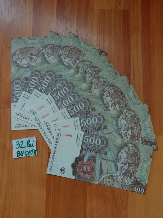 Bancnote românești unc și consecutive