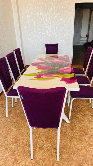 Кухный стол 8шт стулья