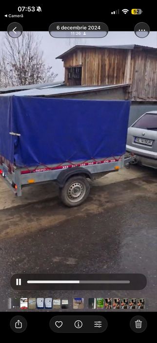 Remorca inmatriculata