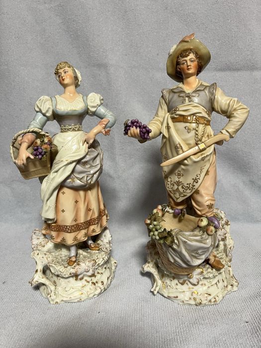 Колекционерска порцеланова двойка E&A Muler,Germany