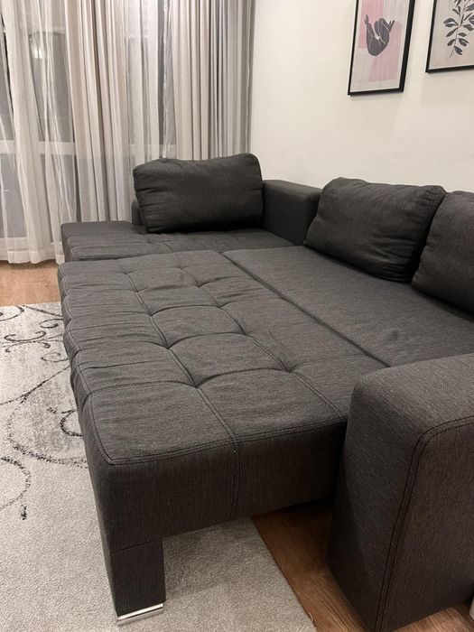 Ъглов  диван с лежанка
