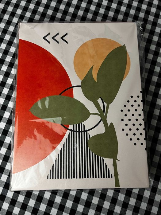 3x Picturi Boho, Modern, Abstract, Pânză, Tablou - 40x30 cm