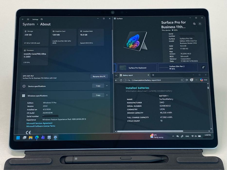 Microsoft Surface Pro for Business 11 Intel 16/256
