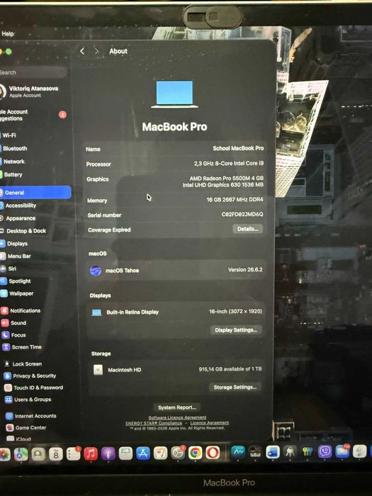 Apple MacBook Pro 16” | Intel Core i9 | 16GB RAM | 1TB SSD | Radeon Pro 5500M