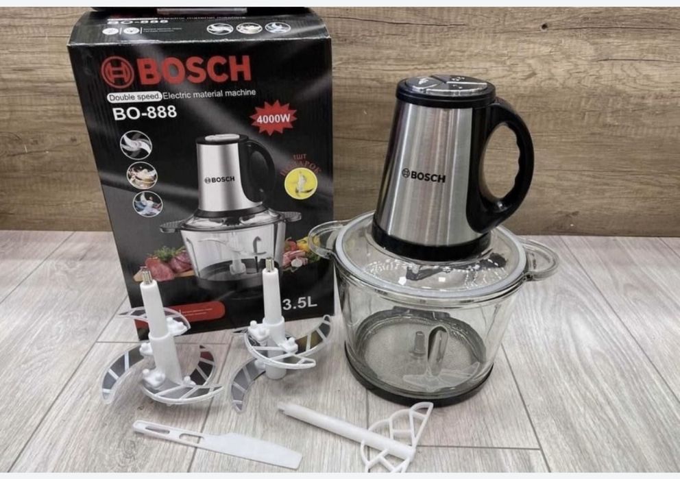 Чоппер - Измельчитель, электрический и ручной, 2 в 1 - 3.5 л