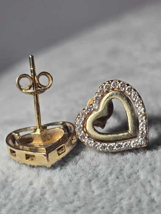 Cercei Damă Model Inimă din Aur 14K – Design Elegant și Romantic