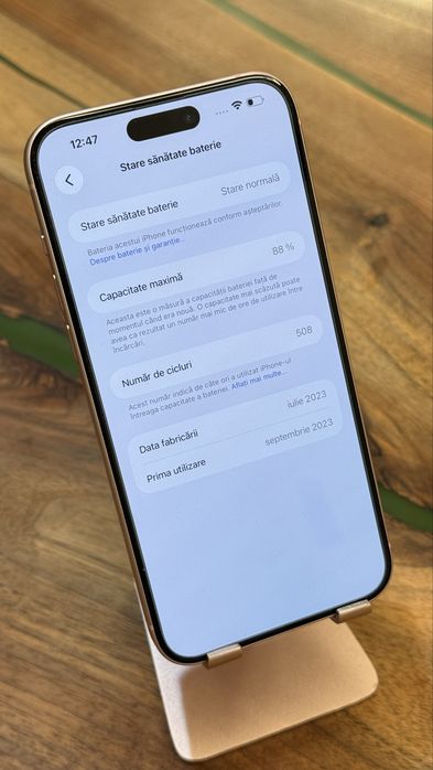 iPhone 15 Plus 256GB Pink - Stare Excelentă - Liber de Rețea