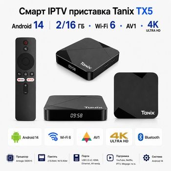 Качественныя Приставка Tanix tx5 2/16 +ПрошивкаSlimBox + 1200 Канал
