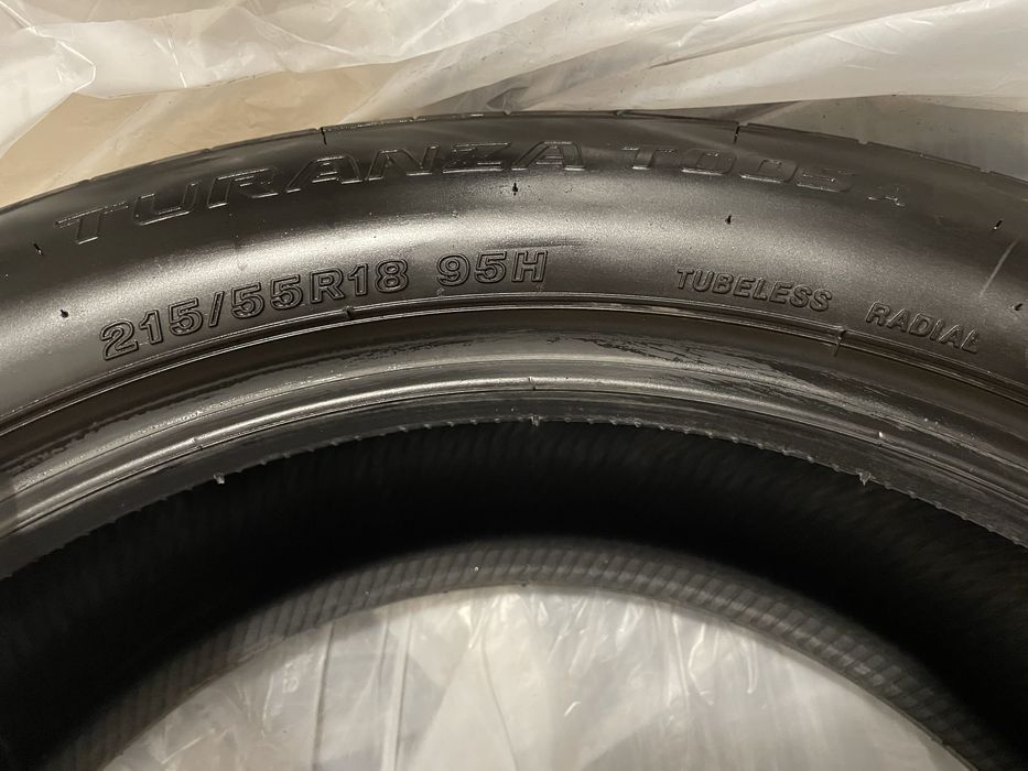 Vand set 4 anvelope vara, rulate, Bridgestone, dot 37 2024, 215/55/R18