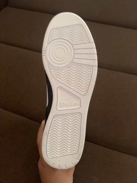 Polo Ralph Lauren sneakers din piele, culoarea negru