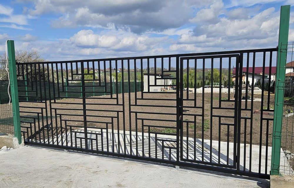 Mobilier gradina porti garduri teava fier forjat WPC jaluzea traforate