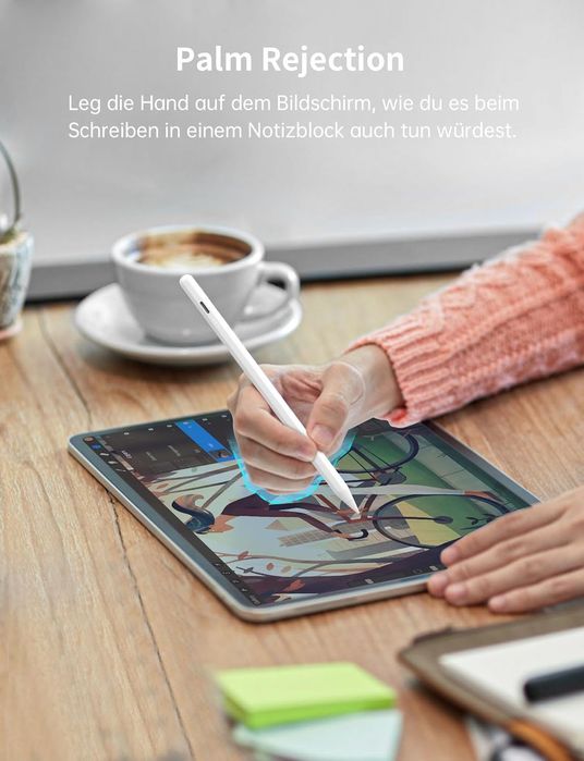 Stylus Pen for Apple iPad 2018-2025 - functia de respingere a palmei