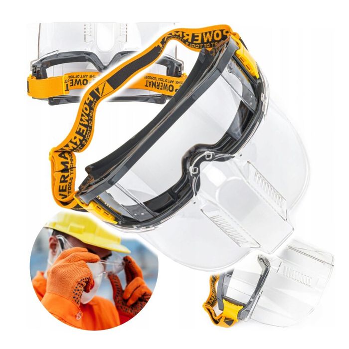 Ochelari de protectie anti-aschii, de lucru, cu masca ventilata,