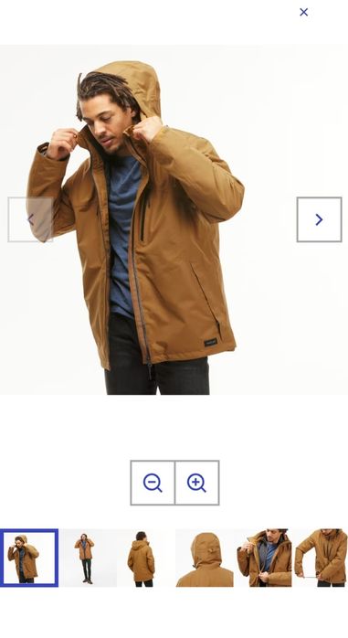 Geacă impermeabilă 3 în 1 Drumeție NH500 -10°C Bej Bărbați