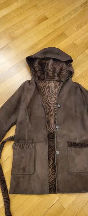 Кожено манто с две лица