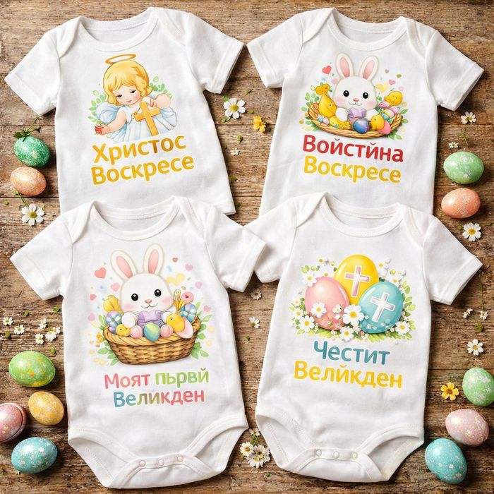 Великденски комплекти за деца и бебета – персонализирани подаръци 2026