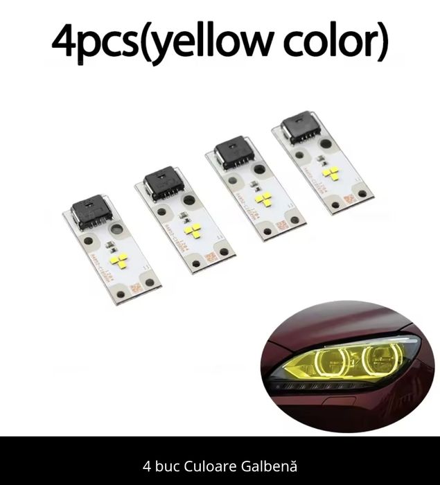 Placă LED galbenă DRL Angel Eye pentru BMW Seria 6 F06 F12 F13  < 2015