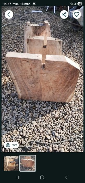 Picioare de masa lemn masiv de tec 500 lei