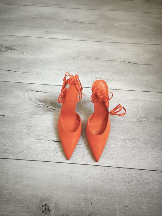 Pantofi damă noi ASOS DESIGN mărimea 43, toc stiletto, portocalii, aduși din Anglia