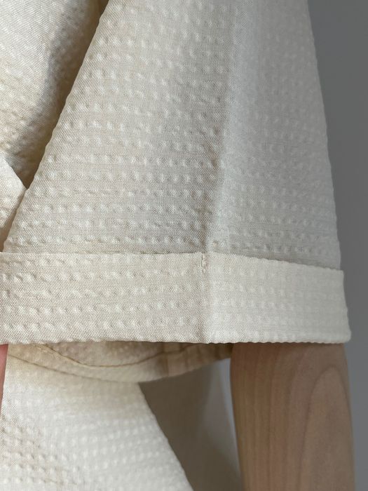 Бежова дамска риза JDY тип тениска, с яка, текстура, р-р L,4, маркова