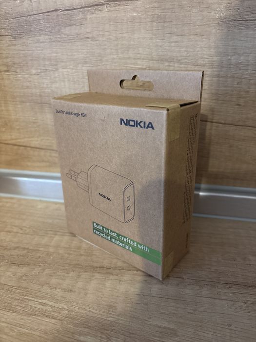 Зарядно 220V Nokia dual port 65W black