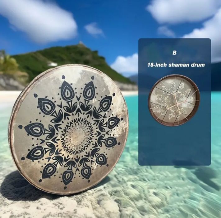 Шамански тъпан от телешка кожа