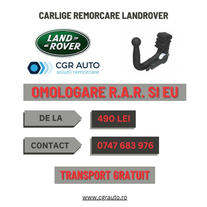 Carlige remorcare Land Rover siguranta si calitate premium