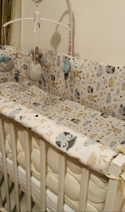 Pătuț din lemn Baby Needs, 120x60 cm