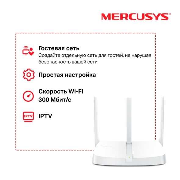 МОЩНЫЙ Wi-Fi router Вай-Фай роутер MERCUSYS MW305R для ОПТИКА