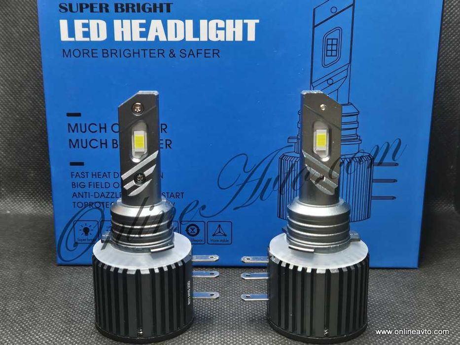 H15 LED крушки Canbus 90W 20000LM Х15