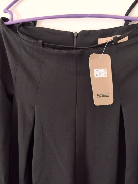 Панталони в черно и кафяво