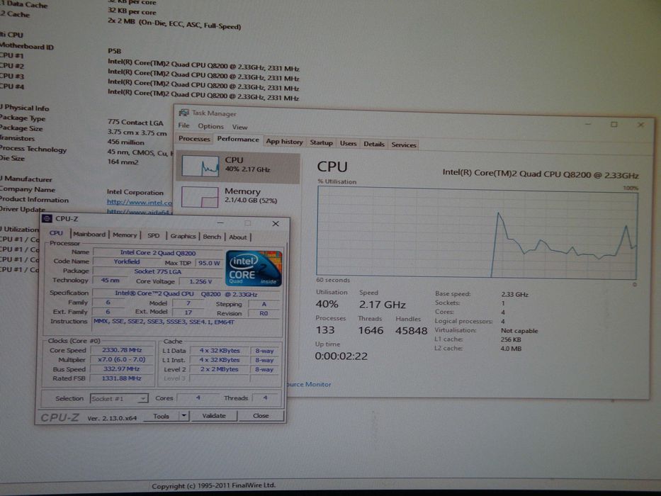 Procesor intel core 2 quad Q8200 2.33 Ghz 4mb FSB 1333 LGA 775 SLG9S