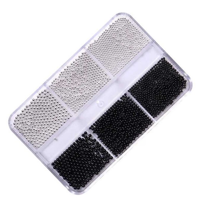 Палитра хайвер в сребро и черно Т29