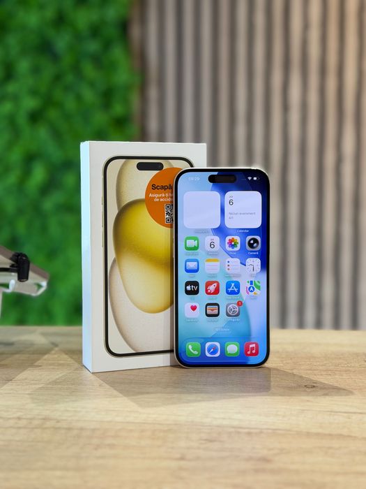 Iphone 15 128Gb Yellow/Baterie86%/Fact+Gar 12 luni @atsgsm.ro