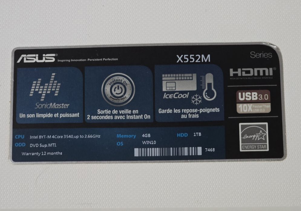 Laptop Asus X552