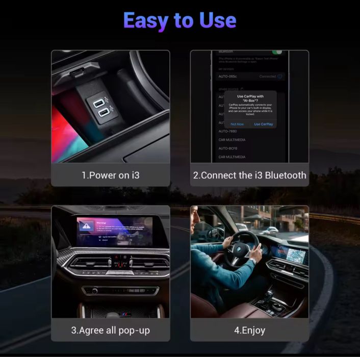 OTTOCAST Android 13 AI Box for BMW Wireless CarPlay BMW ID6 ID7 ID8