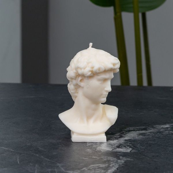 Свечка " Давид", "bubble cube" интерьерная из соевого воска