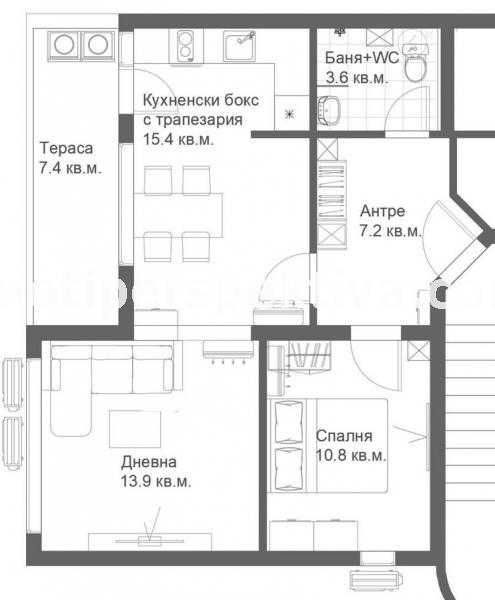 Продава се Двустаен апартамент в Пловдив, Център - 67 кв.м за 2056 €/кв.м - Снимка #10