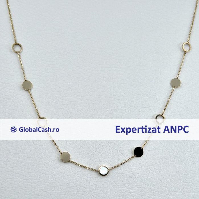 Lant cu pandantiv din aur de 14k, 2.59g | GlobalCash.ro #DR115159