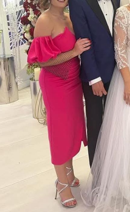 Rochie elegantă roz M